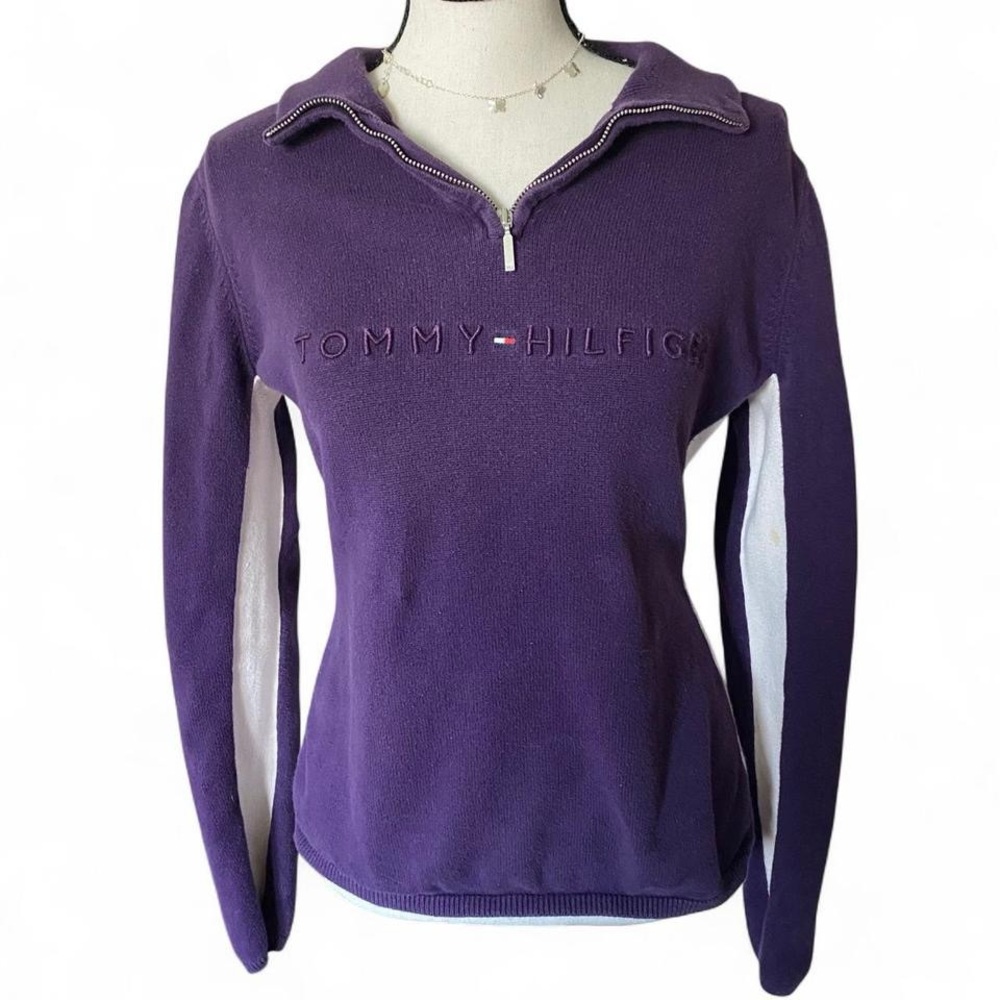 Tommy Hilfiger Deep Purple Zip Sweater